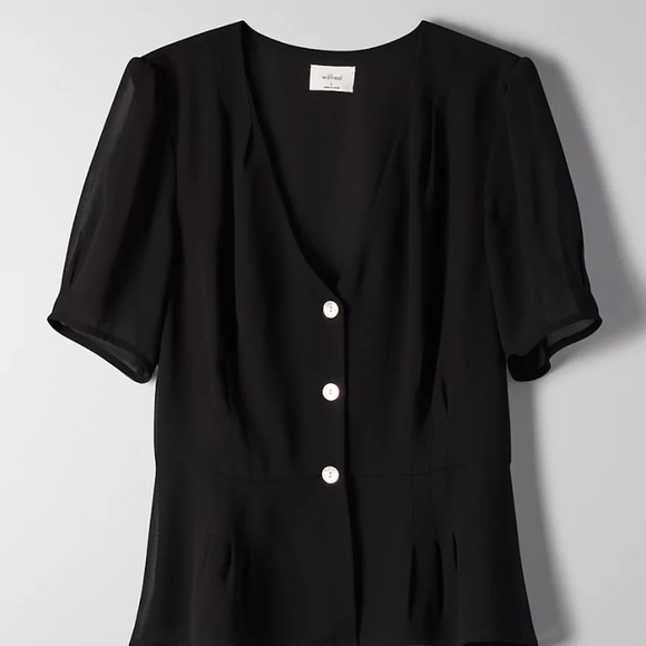 Aritzia Wilfrid Button-Front Blouse (71152) - Picture 6 of 7
